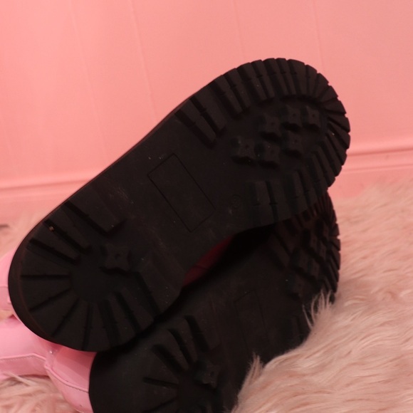 Steve Madden Pink Combat Women's Boots - Picture 6 of 7